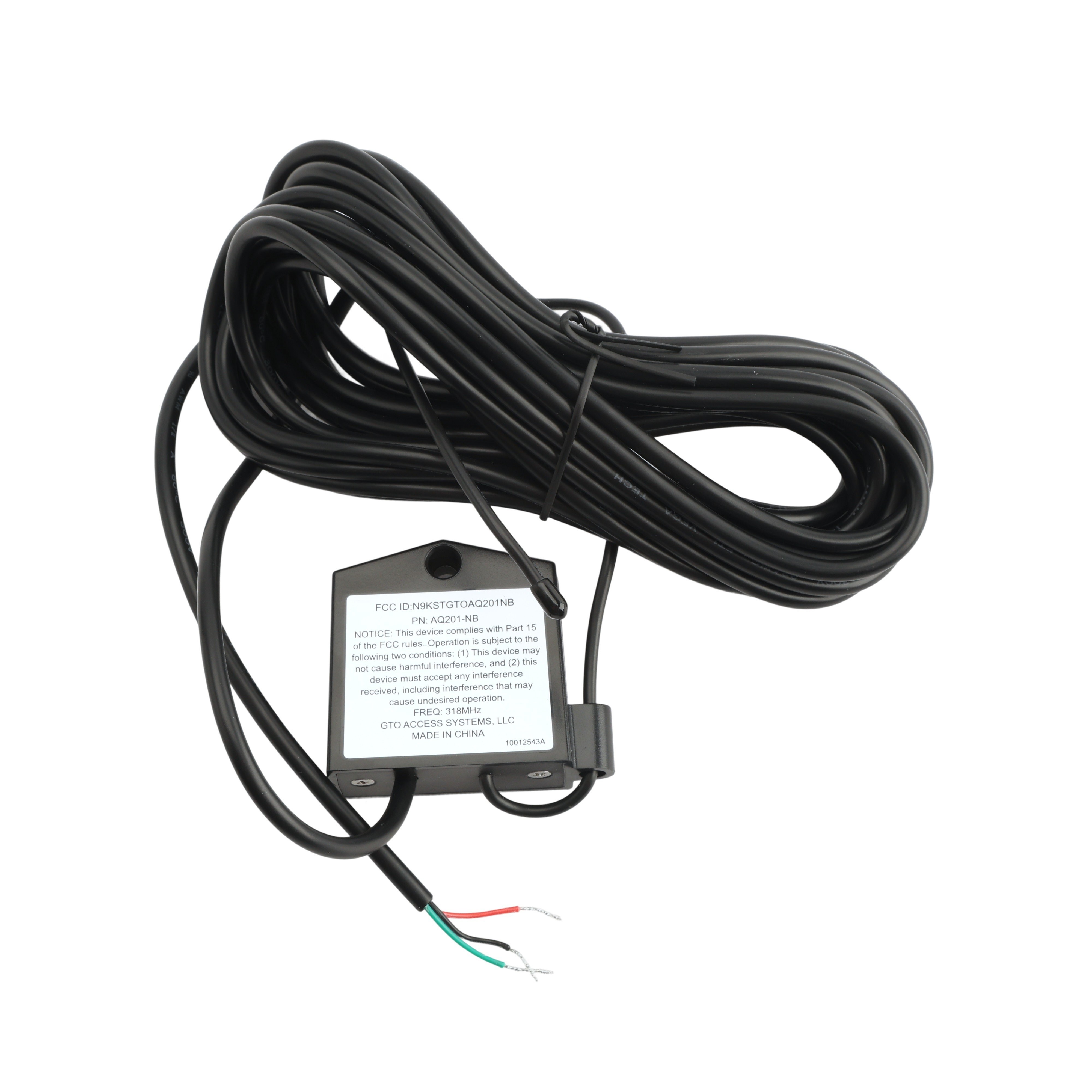 GTO AQ202-NB Narrow Band Receiver - 20' Cable (Std w/DC Slide Ops ...
