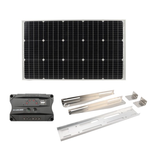 Genie 90W 24V Solar Panel Kit with Adjustable Mounting Bracket & External Charge Controller - 113456.0001.S