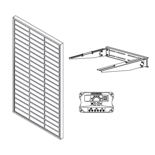 Genie 90W 24V Solar Panel Kit with Adjustable Mounting Bracket & External Charge Controller - 113456.0001.S
