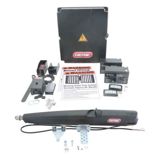 Genie Linear Residential Single Swing Gate Opener (Up to 16 ft, Up to 850 lbs.) - OPGLA24VPKG1